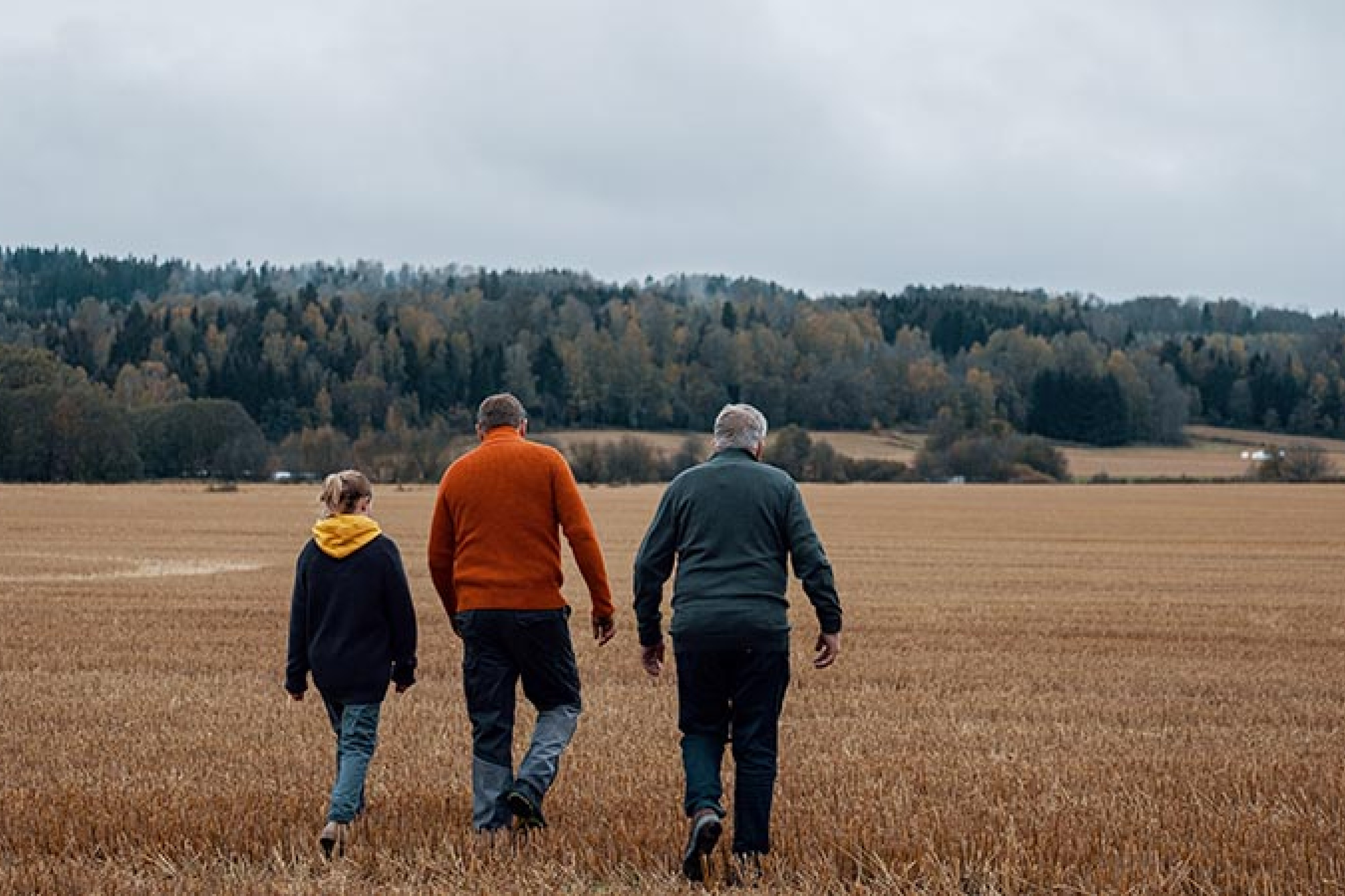 Tre generasjoner på en gård