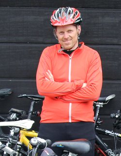 Rådgiver og sykkeltester Morten Karlsen i Syklistenes Landsforening