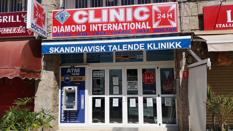 Bildet viser fasaden til Clinic Diamond.