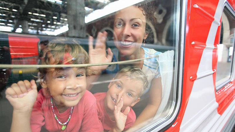 Interrail. Familie på tur.