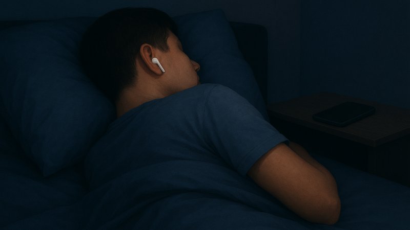 Sove med AirPods
