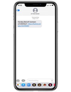 Vær forsiktig med å klikke på lenker i sms-er.