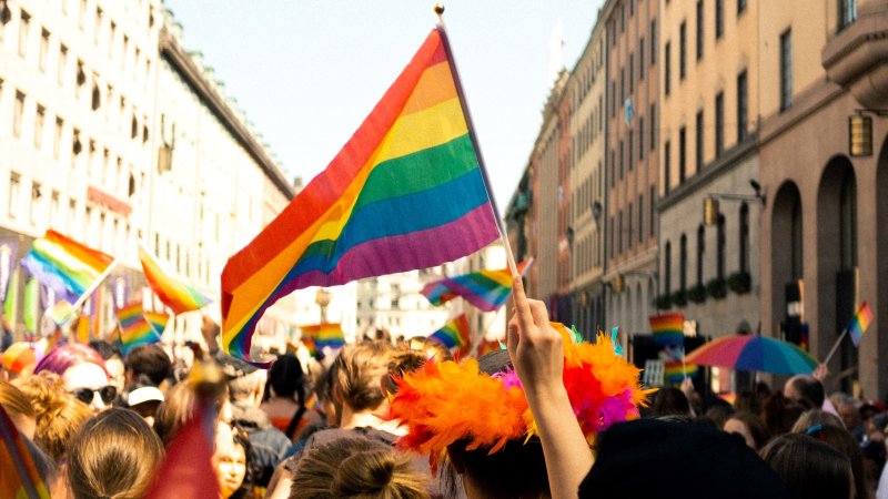 Pride-tog og regnbueflagg
