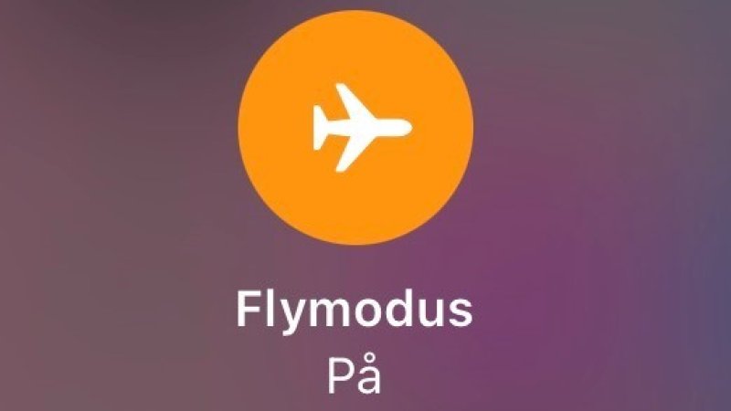 Flymodus-ikonet på iPhone.