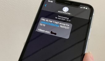 Mobiltelefon. Ukjent nummer.