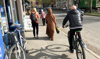 Sykkel på gate