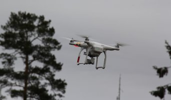 Drone i luften.