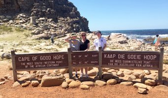 Juleferien utenlands. Sør-Afrika. Cape of good hope. Familie på tur.